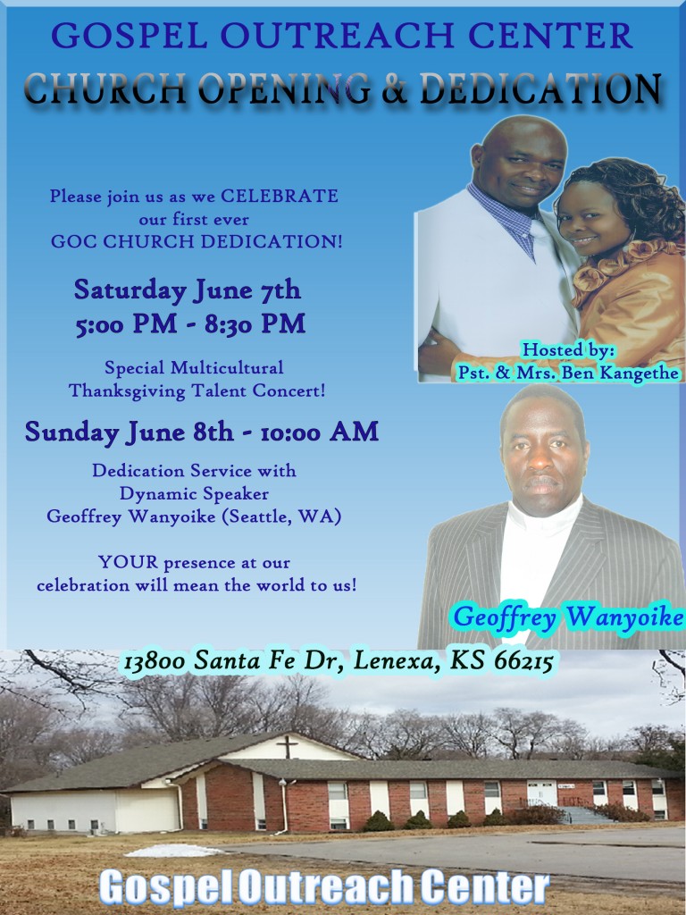 GOC Church Dedication Program - Gospel Outreach Center